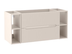 Meuble sous vasque suspendu avec 2 étagères 2t novo l.120 cm cachemire mat