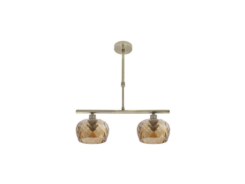  Fabrilamp estela, lampe, moderne, 2 x e14, cuir, 45-57 x 41 x 13 cm 196852014 - Conforama A
