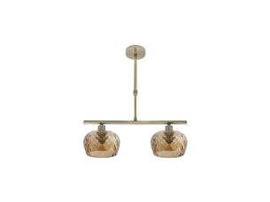 Fabrilamp estela, lampe, moderne, 2 x e14, cuir, 45-57 x 41 x 13 cm