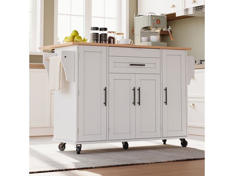  Îlot de cuisine mobile 136x70x92 cm  - Conforama E
