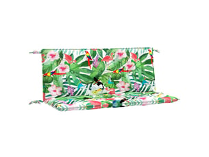 Lot de 2 coussins de banc de jardin, coussins d'assise multicolore 120x50x7 cm cf58673