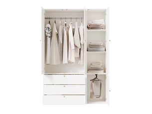 Armoire WISHDOR coloris blanc largeur 135 cm