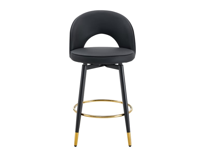  Lot de 2 tabourets de bar pivotants 360° en similicuir pu noir W3658P394382 - Conforama A