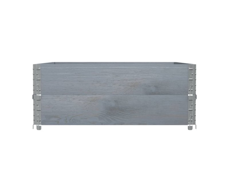  Jardinière - bac à fleurs gris 100x100 cm bois de pin massif  - Conforama C