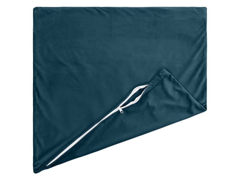  Lot de 6 coussins avec oreiller, coussins décoratifs heerlen bleu velours cf50804  - Conforama D