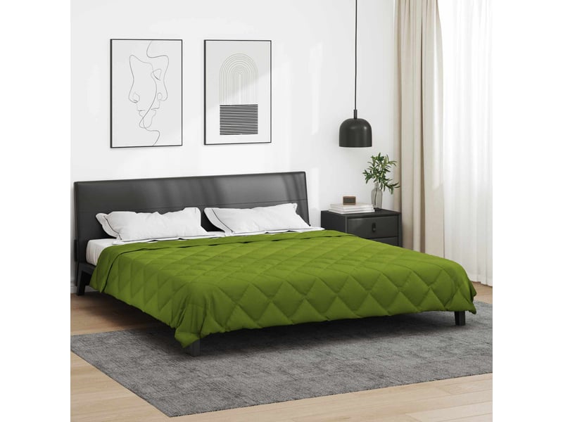 Duvet - couette d'été simple 220 x 240 cm été 200 gsm vert - Conforama B