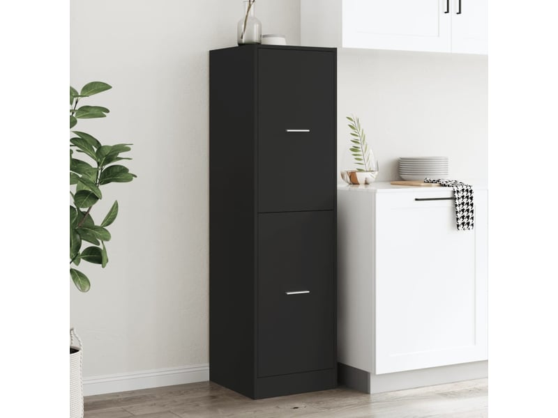  Meuble de rangement, armoire d'apothicaire noir 40x41x144,5 cm bois d'ingénierie  - Conforama C