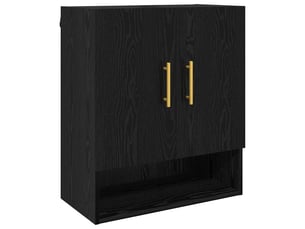 Meuble mural, rangement salon 60 x 31 x 70 cm bois d'ingénierie chêne noir shl9891