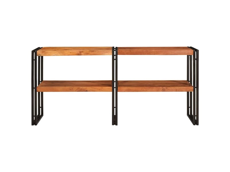  Table console, console d'entrée, meuble console marron 160 x 33 x 75 cm bois d'acacia massif  - Conforama C