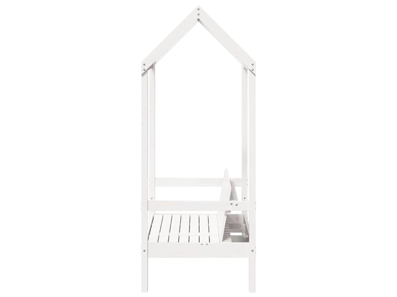  Banc avec toit blanc 117,5x70x176,5 cm bois de pin massif  - Conforama E