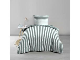 Housse de couette 140x200 + 1 taie d'oreiller coloris vert