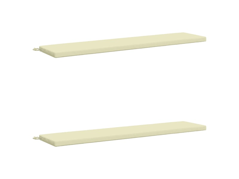  Lot de 2 coussins de banc, coussins d'assise soest 100 % polyester crème cf57184  - Conforama A