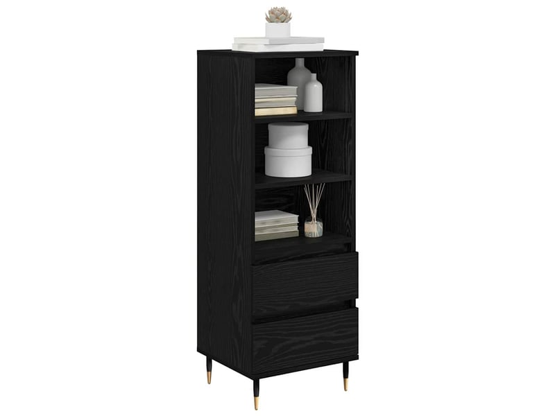  Buffet - haut armoire chêne noir 40 x 36 x 110 cm bois d'ingénierie  - Conforama C