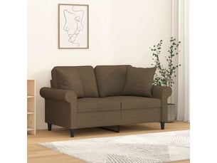 Lot de 2 coussins décoratifs marron 40x40 cm tissu cf60876