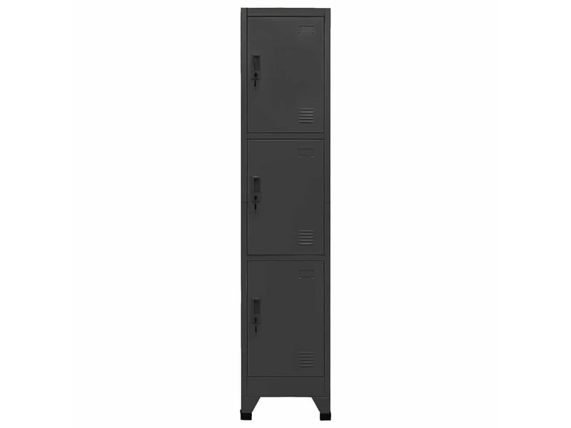  Armoire à casier, rangement de bureau anthracite 38x45x180 cm acier shl5700  - Conforama A