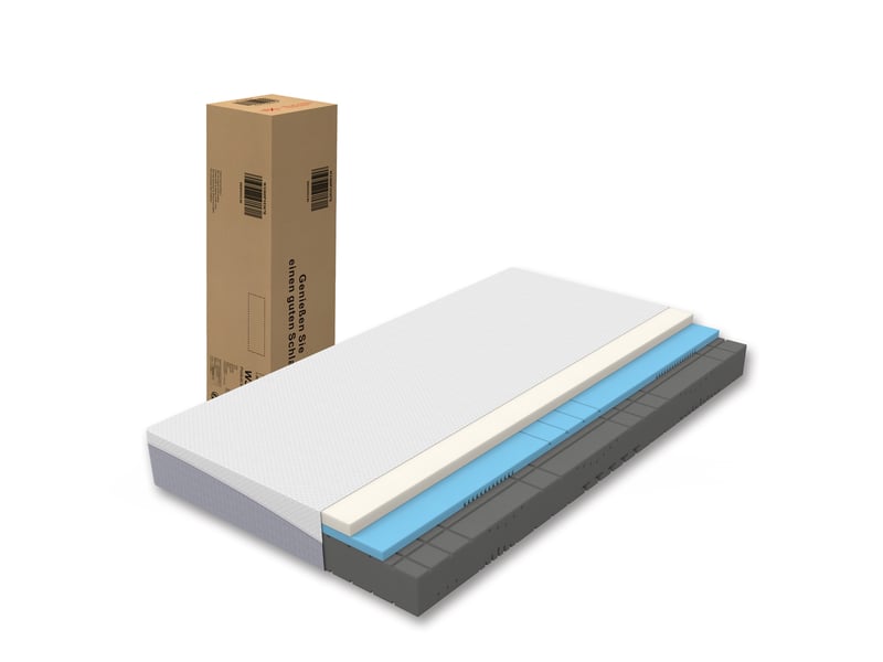 Matelas 140x200cm hauteur 20cm dureté h2-h3 matelas de lit d'adulte et d'enfant matelas à ressorts poche 7 zones déhoussable confort ferme  - Conforama A