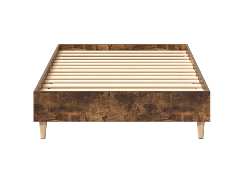  Lit simple- lit adulte -  cadre de lit sans matelas chêne fumé 100x200 cm bois ingénierie  - Conforama D