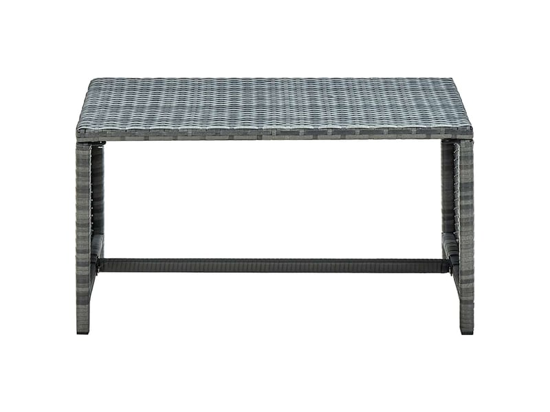  Table basse | table d'appoint salon anthracite 70x40x38 cm résine tressée  - Conforama B