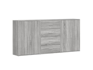 Buffets 3 pcs - bahut - meuble de rangement sonoma gris 60x31x84 cm bois d'ingénierie