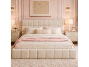 Lit 2 places 140x190 cm HAVRYA   coloris beige