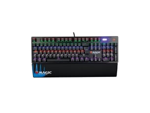 Clavier mecanique gaming azerty filaire 100% rouge switches rgb 20 effets cable tresse 1,7 m