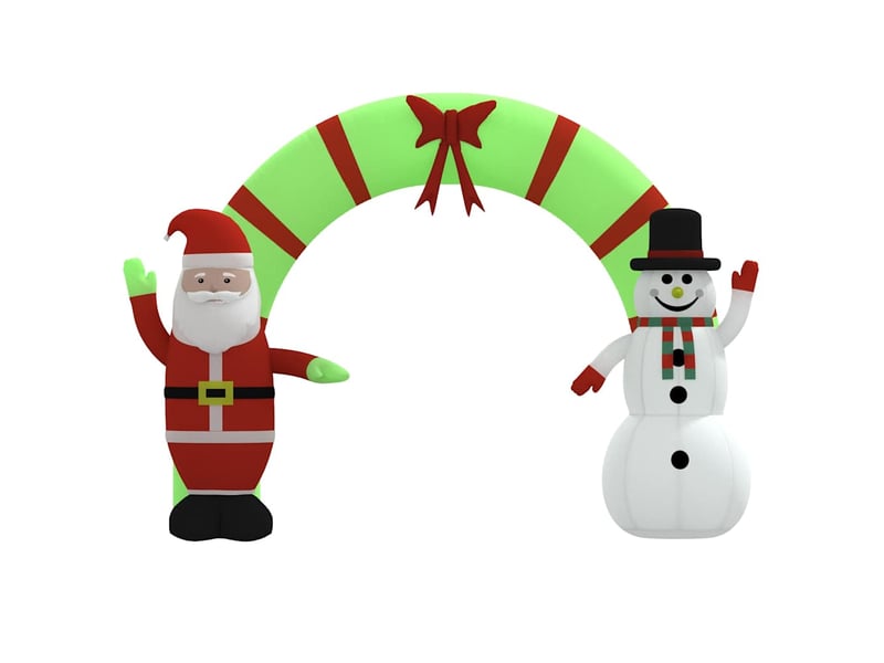  Portail arche gonflable père noël bonhomme de neige led 270 cm  - Conforama C