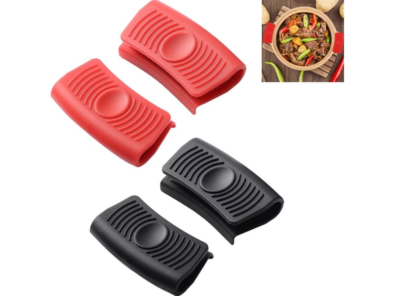  Support de pot en silicone,lot de 4 poignées support de poignée isolée, poignée de pot isolée thermiquement,support de poignée de pot none - Conforama A
