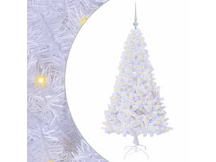 Sapin de noël - arbre de noël artificiel blanc 150 cm pvc et acier