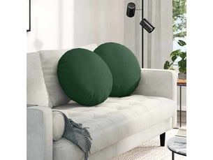 Lot de 2 coussins de siège, coussins décoratifs tissu en velours côtelé vert foncé cf59817