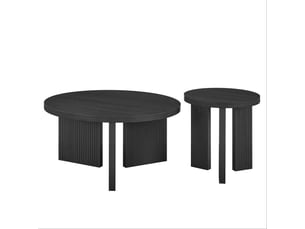 Table basse rond(e) coloris noir PANGIVO W3915S00013