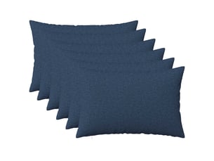 Lot de 6 coussins avec oreiller, coussins décoratifs heerlen bleu tissu cf50673