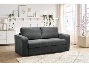 Canapé droit convertible BOBOCHIC COME 2 places Velours gris