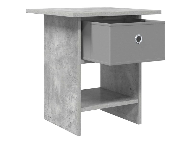 Table de chevet avec tiroir 2 pièces gris béton 41 x 40 x 45 cm - Conforama E