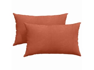 Lot de 2 coussins de canapé, coussins décoratifs rouge orange 50 x 30 cm cf59160