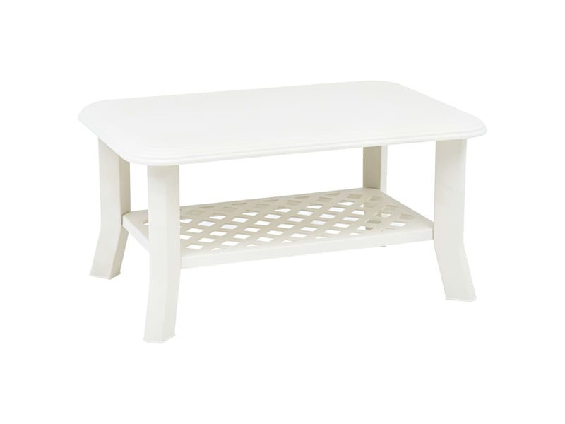  Table basse rectangulaire | table de salon blanc 90x60x46 cm plastique  - Conforama A