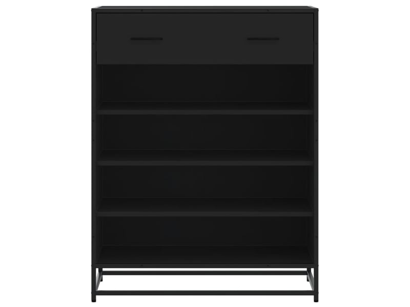  Armoire à chaussures noir 75x38x97,5 cm bois d'ingénierie métal shl4664  - Conforama D