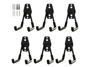 Crochets robustes pour garage, utilitaires de rangement, organiseur de pour outils de jardin, muraux en acier, noir - réf. Szpb844743jjzj