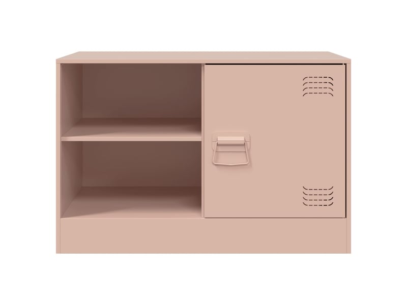  Lot de 2 meuble tv bas salon rose 67x39x44 cm acier shl52386  - Conforama E