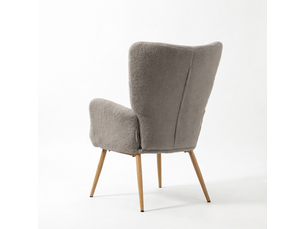 Fauteuil fixe <strong>HAUSS SPOLE</strong> <strong></strong> Tissu bouclette gris vendu A l'unité