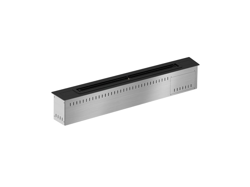 Slim 70 - brûleur à bioéthanol automatique intégré 61 x 16,8 x 12,8 cm 2,4 l application intelligente en acier - Conforama E