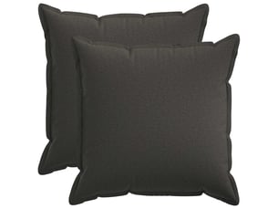 Lot de 2 housses de coussin houten gris foncé 80 x 80 cm cf49526
