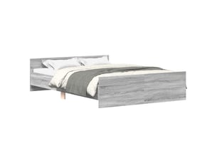 Lit 2 places 135x190 cm    coloris gris