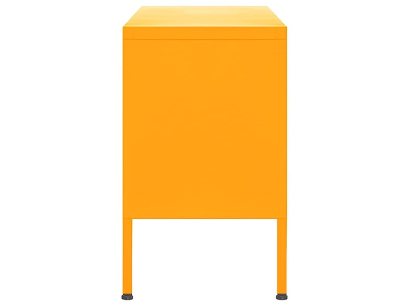  Meuble tv - banc tv - meuble de rangement jaune moutarde 105x35x50 cm acier  - Conforama D