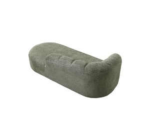 Fauteuil convertible, en tissu chenille, coloris vert, pour salon et chambre, design moderne, assise confortable