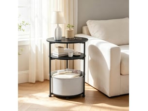 Table basse rond(e) coloris noir TCQPZ - 43 cmx43 cm