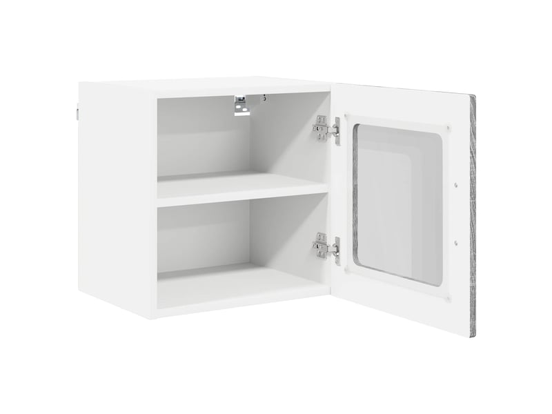 Meuble mural de cuisine, cabinet en verre mural gris sonoma 40x31x40cm - Conforama E