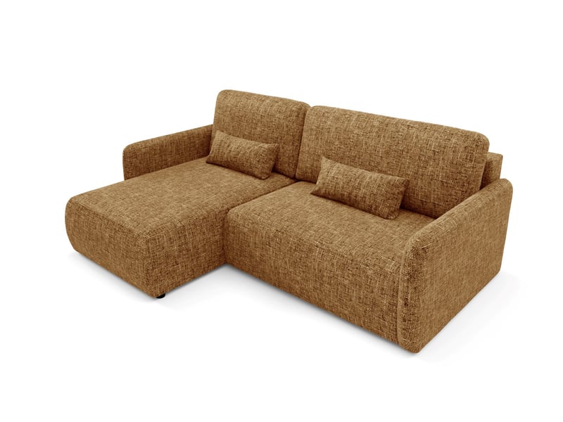  Canapé d'angle convertible livello l jaune  - Conforama D