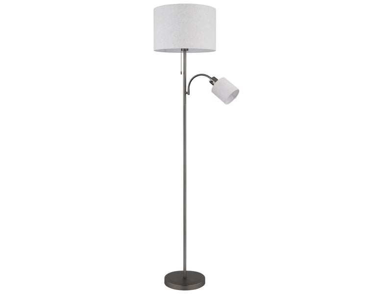  Globo thea lampadaire avec abat-jour gris anthracite mat 2x e27  - Conforama C