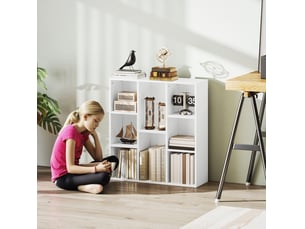 Bibliotheque coloris blanc <strong>VIVRYN</strong> <strong></strong> - 24 cm x 80 cm