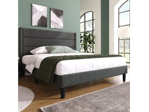 Lit 2 places 140x200 cm HAVRYA   coloris gris